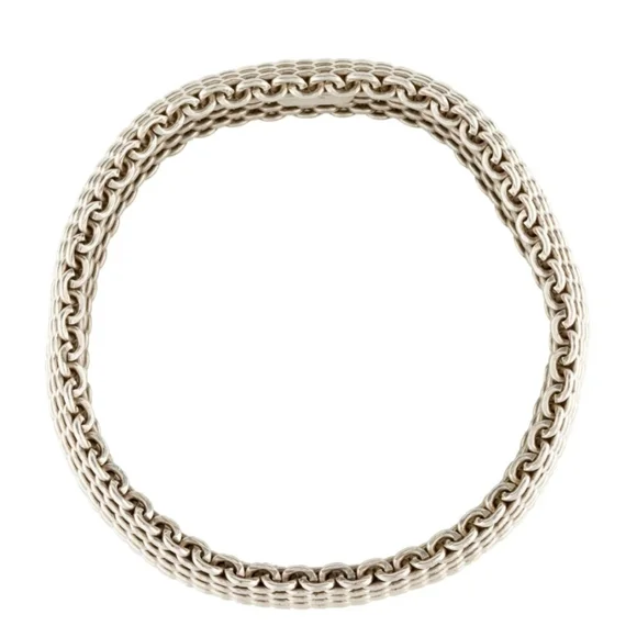 Tiffany's Somerset Bracelet 925 Sterling Silver 55 7 grama - Picture 2 of 3